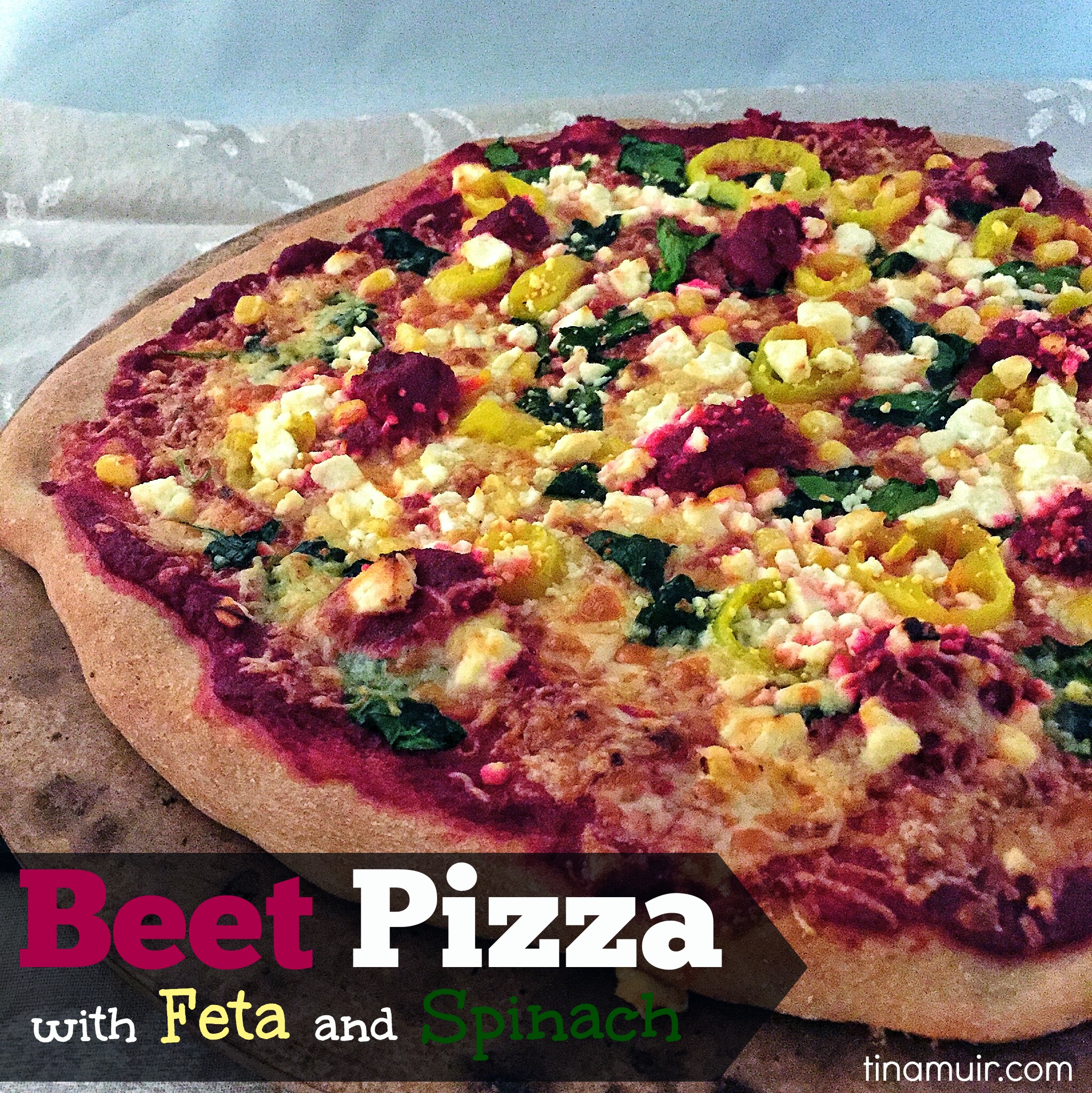 This delicious, healthy pizza is made with pureed beets instead of tomato sauce. Absolutely delicious, and a favorite of elite runner @tinamuir88