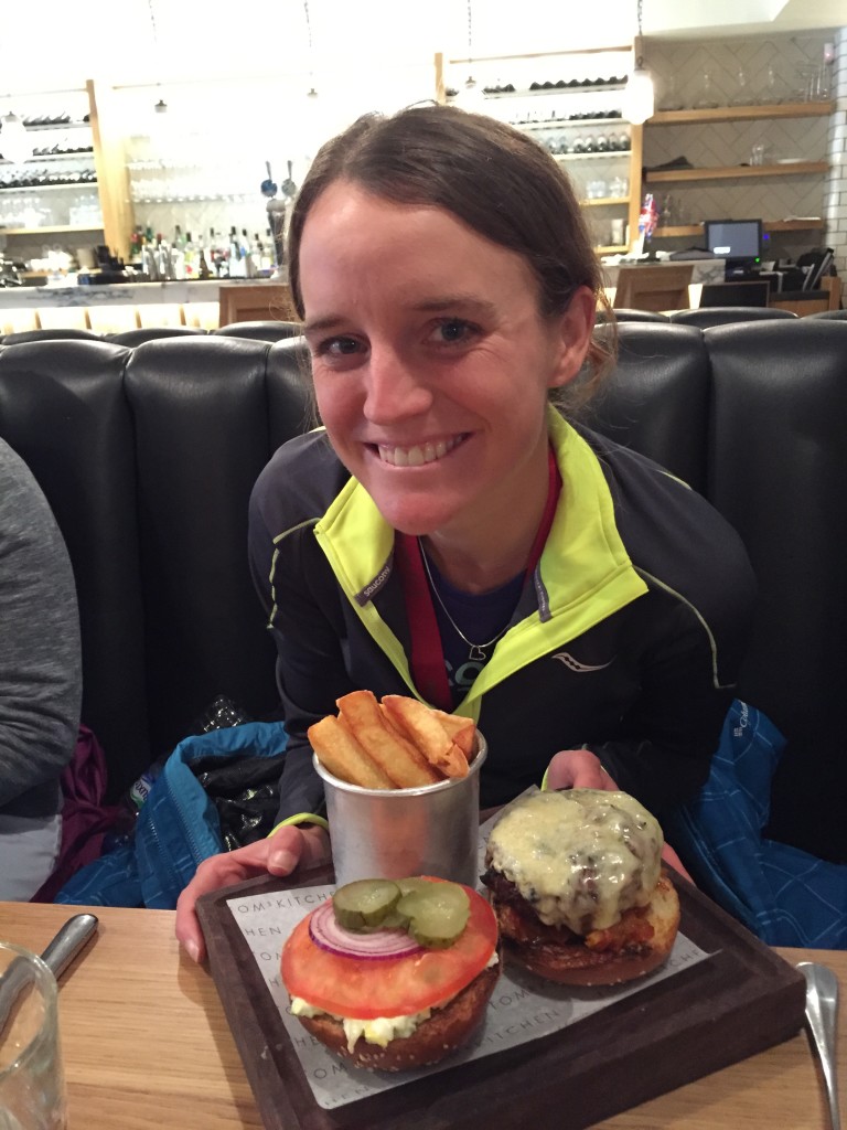 Tina Muir Post Race Meal London Marathon 2015