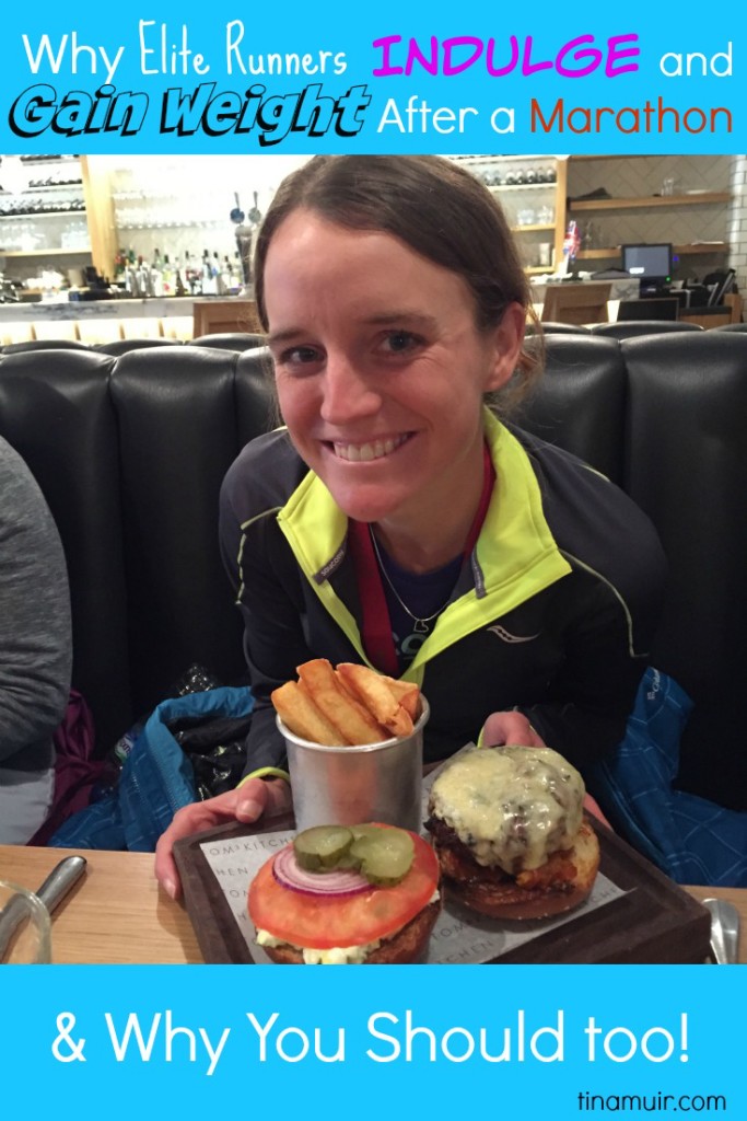 Elite Runner Tina Muir discusses why it is GOOD for you to indulge (and gain weight) following a marathon, and how elites overcome the negativity associated.