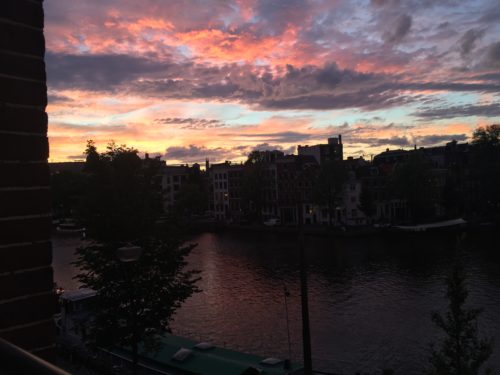 sunset amsterdam