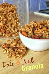 This Date and Nut Granola from elite runner Tina Muir is absolutely delicious, and perfect with milk, yogurt, on ice cream, or even just on its own. Yum!