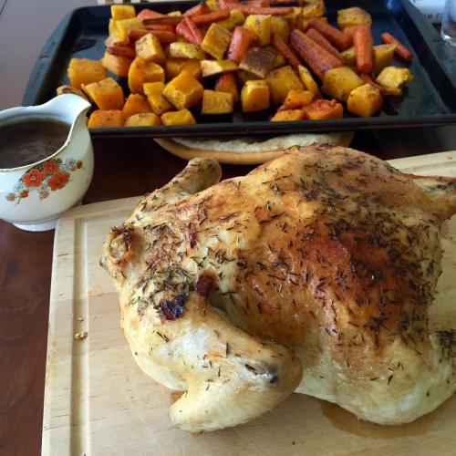 Roast Chicken and Roasted Butternut Squash