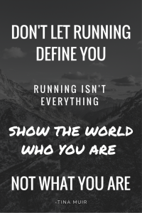 As runners we often let running become our life. We become obsessed, and nothing else matters, but running is just something you do, not something you are. Let your true beauty shine. Be Brave. Be Strong. Be YOU!