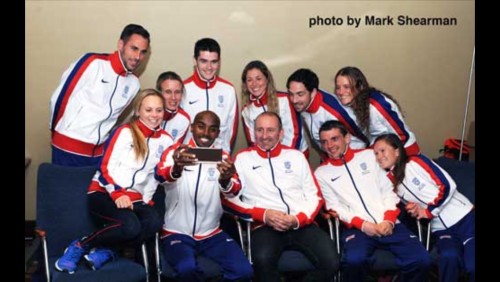 Great Britain runners Mo farah selfie