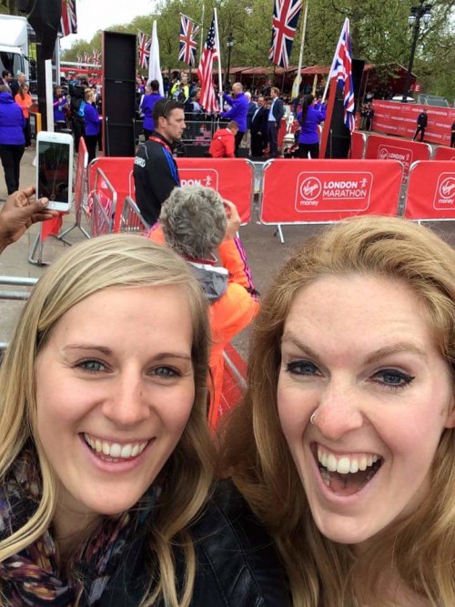 When your friends manage to get themselves at the finish near Prince Harry!