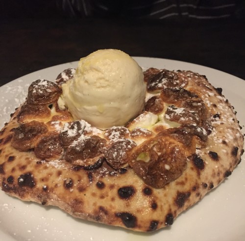 As I am sure you were wondering, this my friends, is a wood fired pizza with nutella, marshmallows, and ice cream. Date night ended well :)